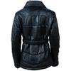 AVIATRIX Women's Real Leather Puffer Jacket (KDFX) - Black