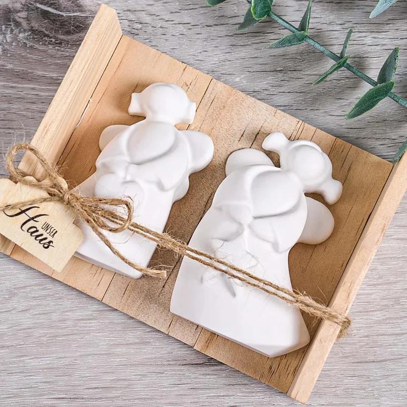Top Quality Heart Star Angel Silicone Candle Mold DIY Wings Girl Aromatherapy Gypsum Casting Molds Soap Plaster Resin Making