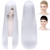 Cosplay Wig Full Heat-Resistant Silky Long Wig WIG5543 80cm Silver Hair