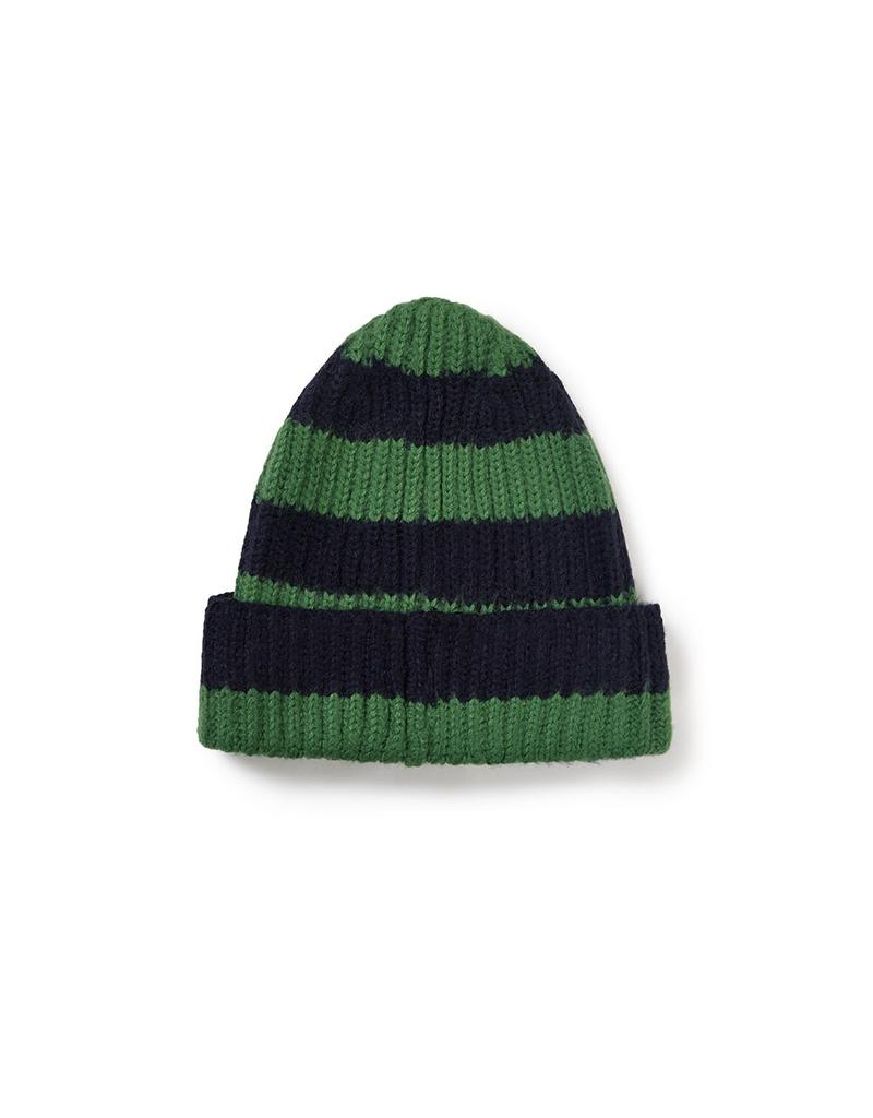 MMLG [Mmlg] Mm Stripe Knit Hat (Green)
