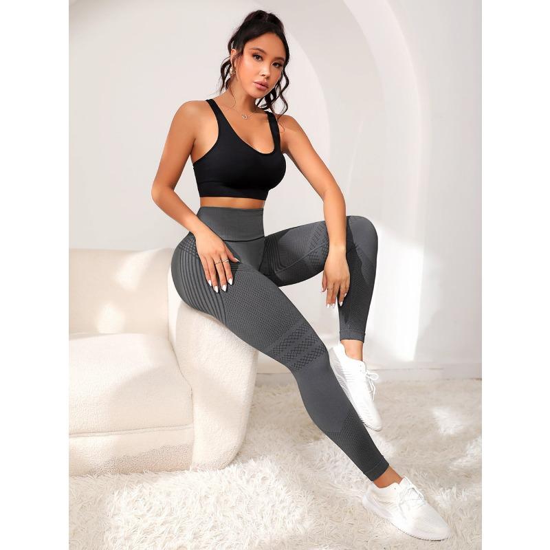 Sexy Line Hip Lifting Sport-Leggings, hoch taillierte Stretch-Fitnesshose für Damen, Yoga-Laufhose