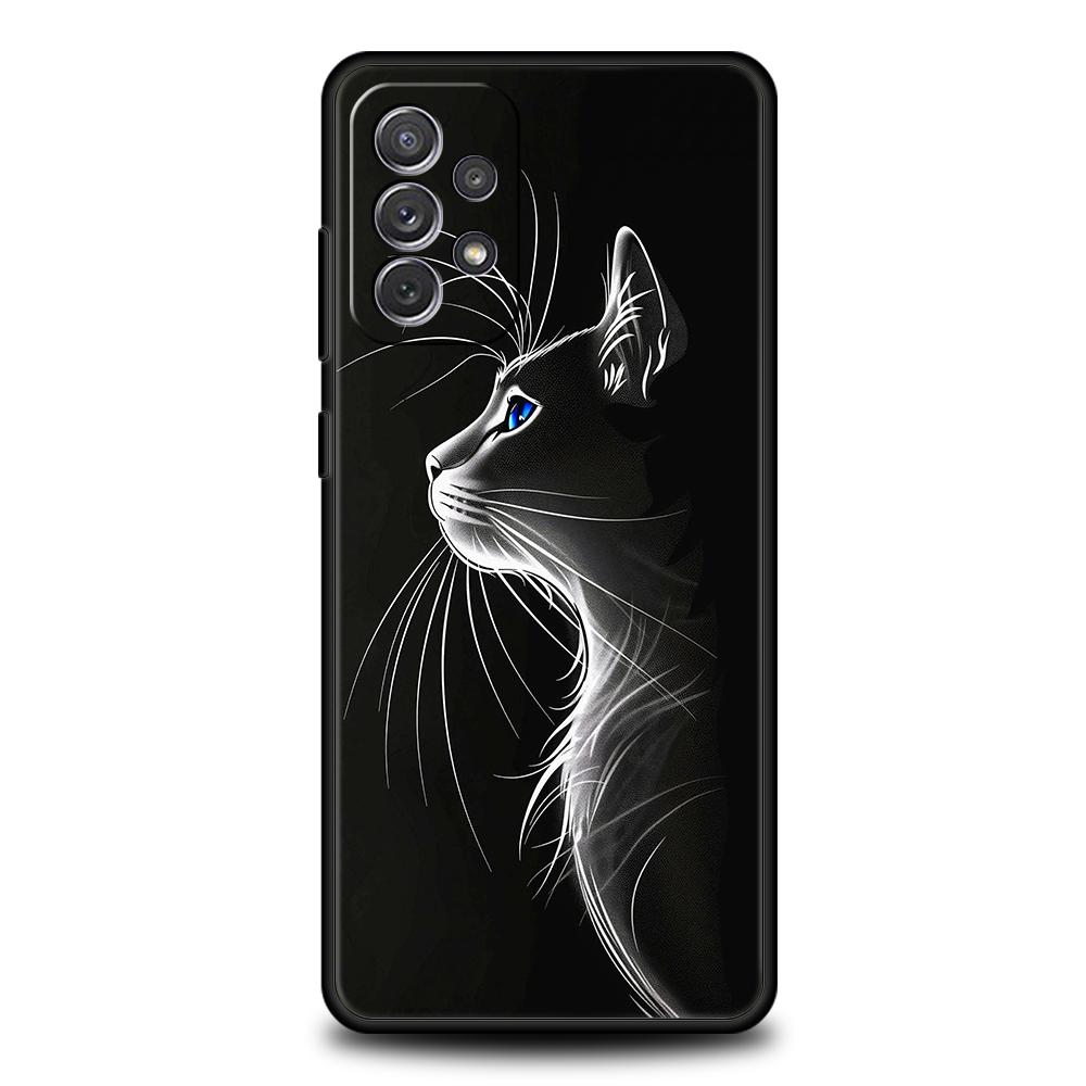 Proud Cat Phone Case for Samsung Galaxy A13 A15 A22 A23 A25 A31 A32 A33 A35 A41 A51 A52 A53 A55 Soft TPU 5G Shell Fundas Capas