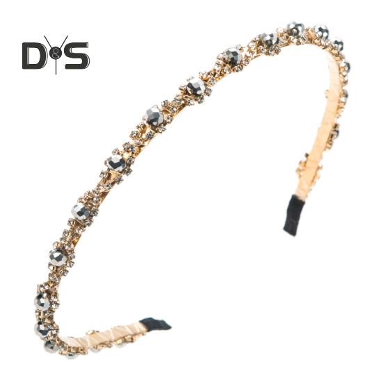 Naiste kunstkristallhelmestega peapael Elastne libisemisvastane juukserõngas Kerge õhukese servaga peapael Juuste aksessuaarid