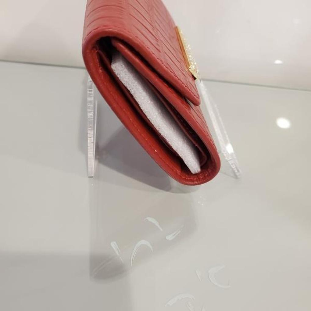 Moncross REAW19165 Portefeuille Demi en Cuir de Vachette à Motifs Cubiques pour Femme