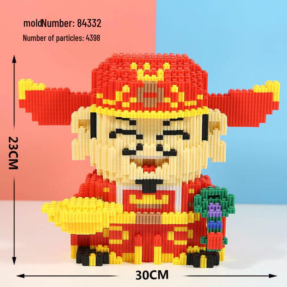 Girls' Compatible Lego: Violent Bear Building Block Series - Educational Micro-Block Interlocking Toys & Gifts