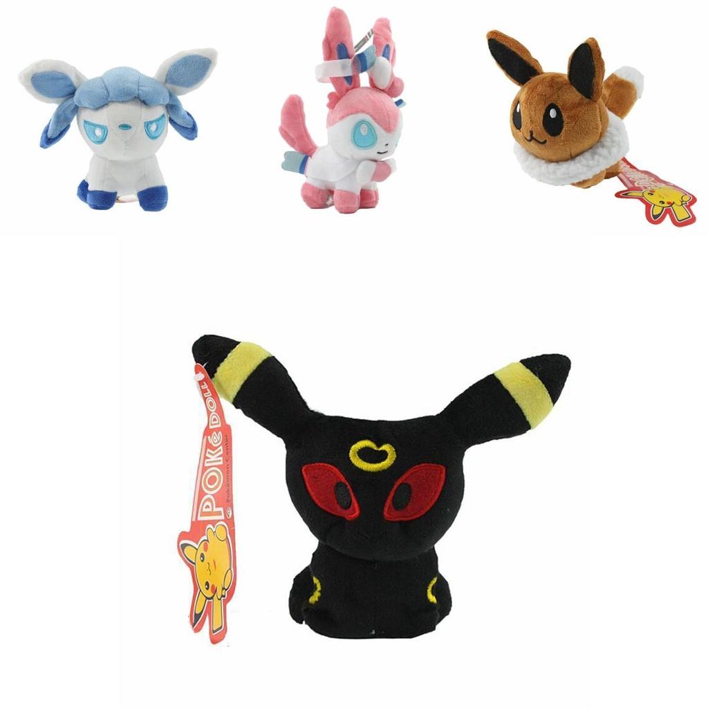 Adorável Mini Boneca de Pelúcia Pokemon de 5'' Coleção Apresentando o Fofo Eevee e Amigos