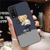 Cute Teddy Bear Beer Phone Case for Huawei Honor 50 10X Lite 20 7A 7C 8X 9X Pro 9A 8A 8S 9S 10i 20S 20lite 7X 10 Lite