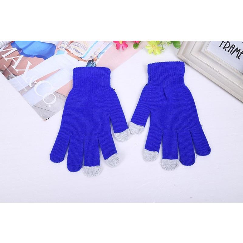 Korean Creative New Autumn and Winter Warm Knitted Magic Gloves Touch Screen Five-finger Gloves Acrylic Cycling Gloves