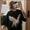 Tricou vintage cu mâneci scurte din bumbac 240G Tricou retro american Y2K Tricou hip hop de vară pentru femei Tricouri Harajuku