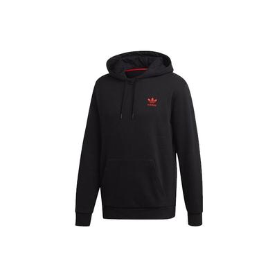 Adidas Originálna mikina s kapucňou Trefoil na Valentína so vzorom pokru na chrbte Pánska mikina Čierna FH7887