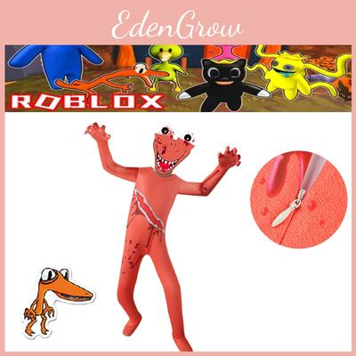 Roblox Rainbow Friends Orange Jumpsuit Costume For Kids With Breathable Polyester Fabric