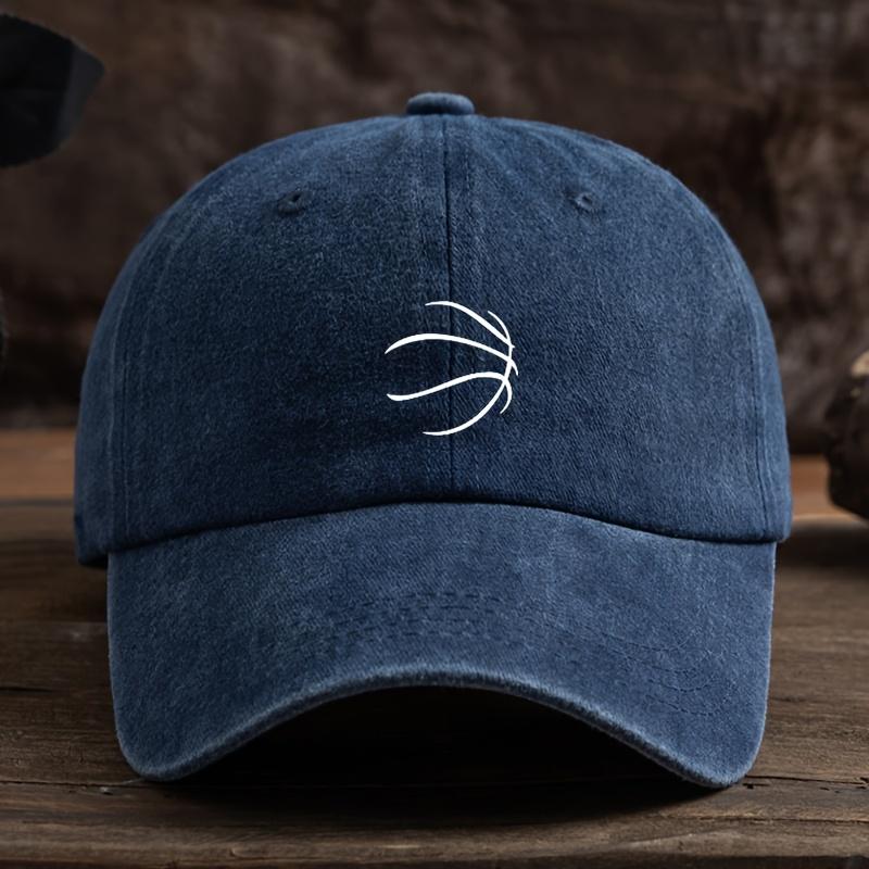 Football Printed Baseball Cap For Men, Outdoor Hat With Curved Brim For Sun Protection And Adjustable Duckbill Cap, Trendy