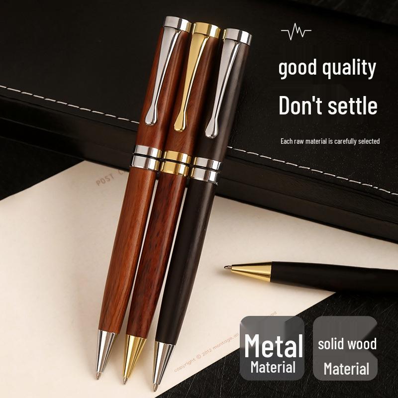 Messing Sandelholz Kugelschreiber - Drehbarer Medium Öl, Ideales Geschäftsbüro Geschenk