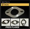 Universal Muffler SUS 304 Stainless Welded and Car Exhaust Repair Mirror 2 S-NET Flange, Steel, Pressed, Accessories, Silencer, Bracket, A, Finish,