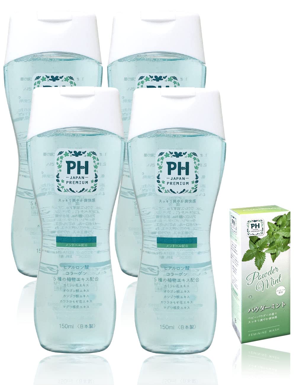

Мыло для интимной гигиены для деликатных зон Пудра PH-JAPAN-PREMIUM (150мл (х 4), мятный)