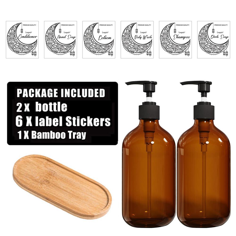 Lotion Dispenser Hands Soap&Dish Storage Container Hand Pump Bottle For Bathroom/Kitchen Muslim Ramadan Decor