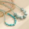European and American irregular gravel necklace, double-layer stacking, high-end sense, exquisite and exaggerated design, collarbone chain, neck chain