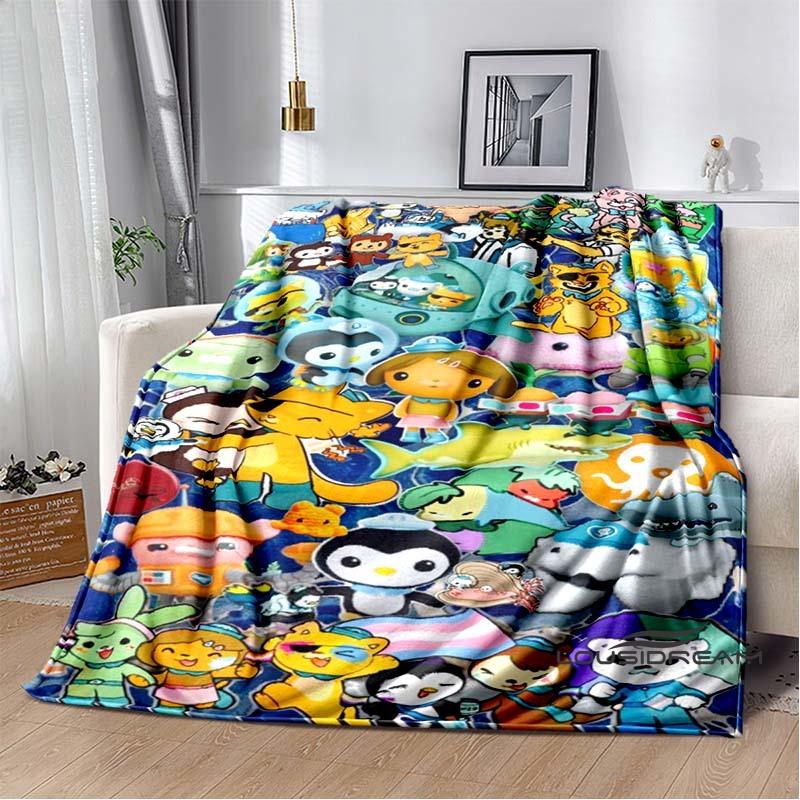 New ModelCute Octonauts Cartoon Children's Blanket Suitable for Family Bedrooms, Beds, Sofas, Travel, Offices, and Other Places