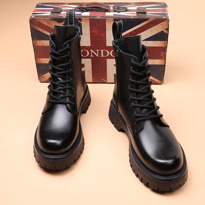 „Martin Boots“ moteriški trumpi moteriški batai su apvalia nosine suvarstoma plokščia apačia šone su užtrauktuku