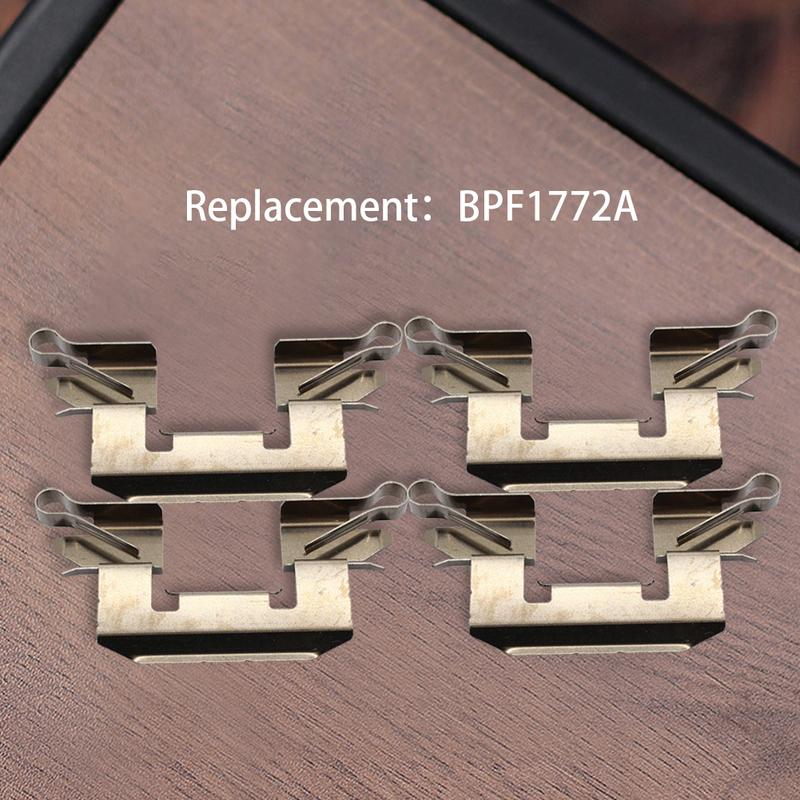 4Pcs Front Brake Pad Fitting Kit Shims Front Disc Brake Caliper Hardware Kit Car Brake Fitting Kit for Ford Fiesta MK7 08-17