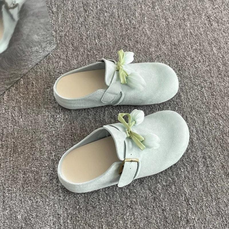 Home, with skirt super fire bag head half drag women's shoes, wear 2025 new summer one-pedal Birkenstocks