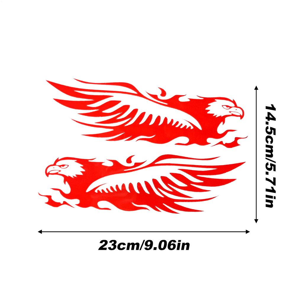 Motorcycle Decals Eagle Design Motorcycle Tank Decals Vintage Reflective Waterproof Self-Adhesive Patch for Vehicles Decoration