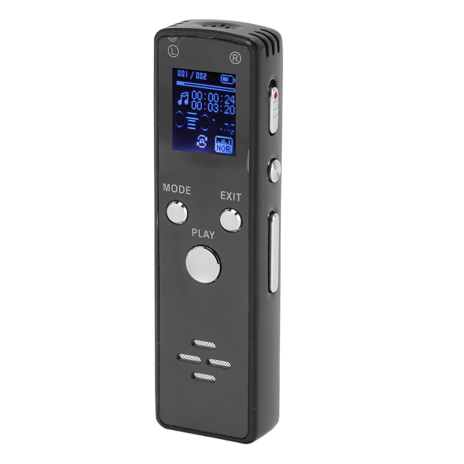 

Цифровой диктофон с шумоподавлением 220 мАч MP3-плеер диктофон портативный цинковый сплав звук 8GB