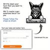 Abyssinian Cat Metal Wall Art Personalized Name Sign Home Decor