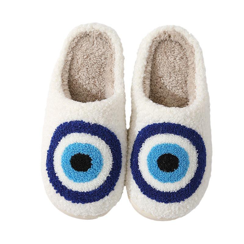 

Уютные тапочки Cross-Border Circle Fur Slippers - Теплый, толстый плюшевый хлопок для осени и зимы 36-37 (fits 35-36) белый