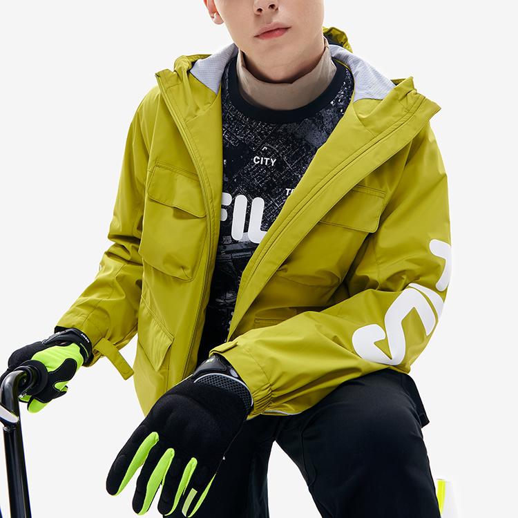 Fila Fusion Outdoor Casual Multi-Pocket Solid Color Hooded Jacket Men Jackets Muscle-Green T11M211708FGN
