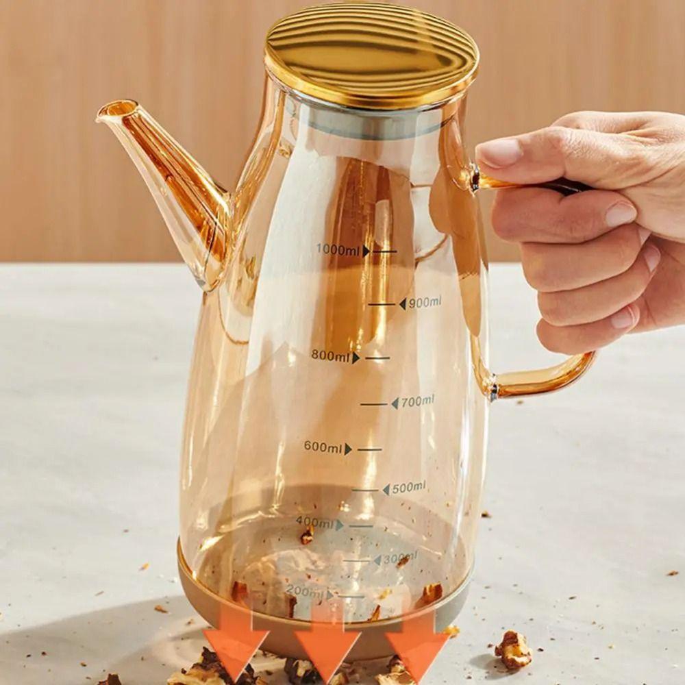 Large Capacity Olive Oil Dispenser Leakproof Glass Oil Cruet Container Vinegar Jug  Seasoning