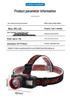 White Laser Induction Night Fishing Headlamp with TYPE-C Charging and Telescopic Zoom