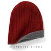 Cashmere Women's Autumn and Winter New Style Color Blocked Knitted  Warm  Fashionable  Thickened  Casual  Flared  Casual Two Sided Hat