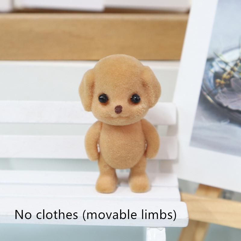

Конечности подвижные лесные семейные фигурки животных пудель лохматый статуэтка собака модель игрушка кукольный домик миниатюры аксессуары для детей