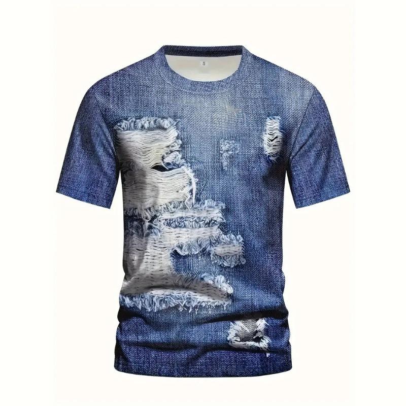 Maglietta da Motociclista Uomo Stampa 3D Manica Corta Classici Vintage T-shirt Per Uomo Street Ride Magliette Biker Top Maglietta Oversize