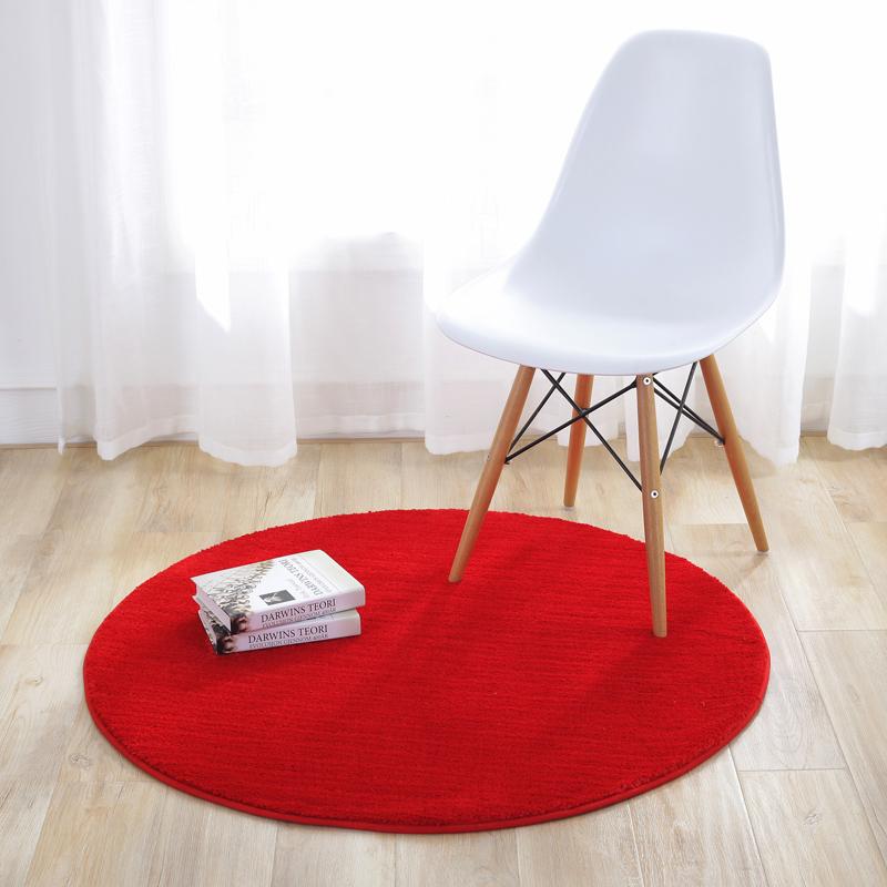 Modern Style Carpets for Living Room Solid Color Bedroom Decor Round Carpet Thicken Plush Bedside Floor Mat Home Fluffy Soft Rug