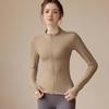 Women's Slimming Long-Sleeve Zip-Up Sports Jacket for Yoga and Running