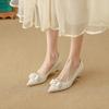 Yuanlitong 2025 autumn new high heels women's high-end sense fine heel temperament single shoes women's wear pointed women's shoes