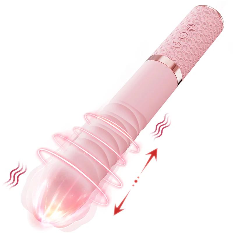 Thrusting Dildo Vibrator Sex Toys with Thrusting Vibration for Women Clit G-spot Anal Play Vagina Clitoral Stimulation Massager