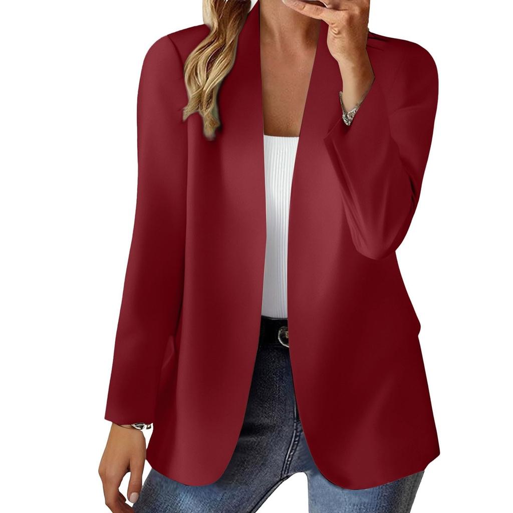 Women's  Fashion  Long Sleeve Open Front  Business Casual Cardigan, Fashion Jacket,
