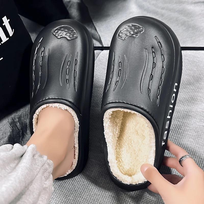 Slippers for Home Add Cotton Couple Women Home Shoes Thick Bottom Soft and Comfortable Ventilate Non-Slip Wear-resistant Unisex
