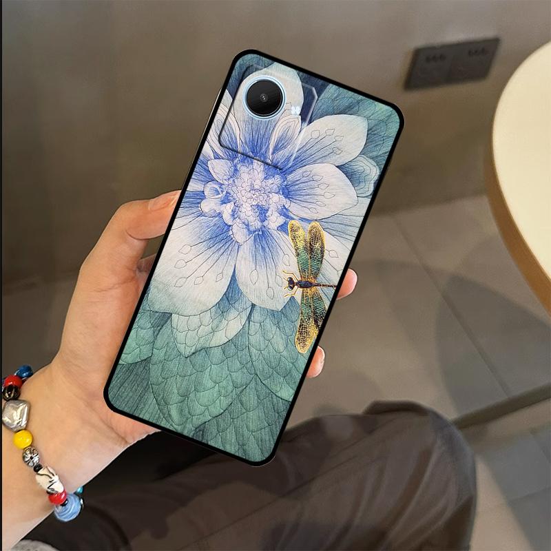 Dragonfly Pattern Case For Realme C53 C55 C51 C25 C63 C61 C65 C67 C71 C75 GT6 GT7 Pro 11 12 13 14 15 Pro Plus