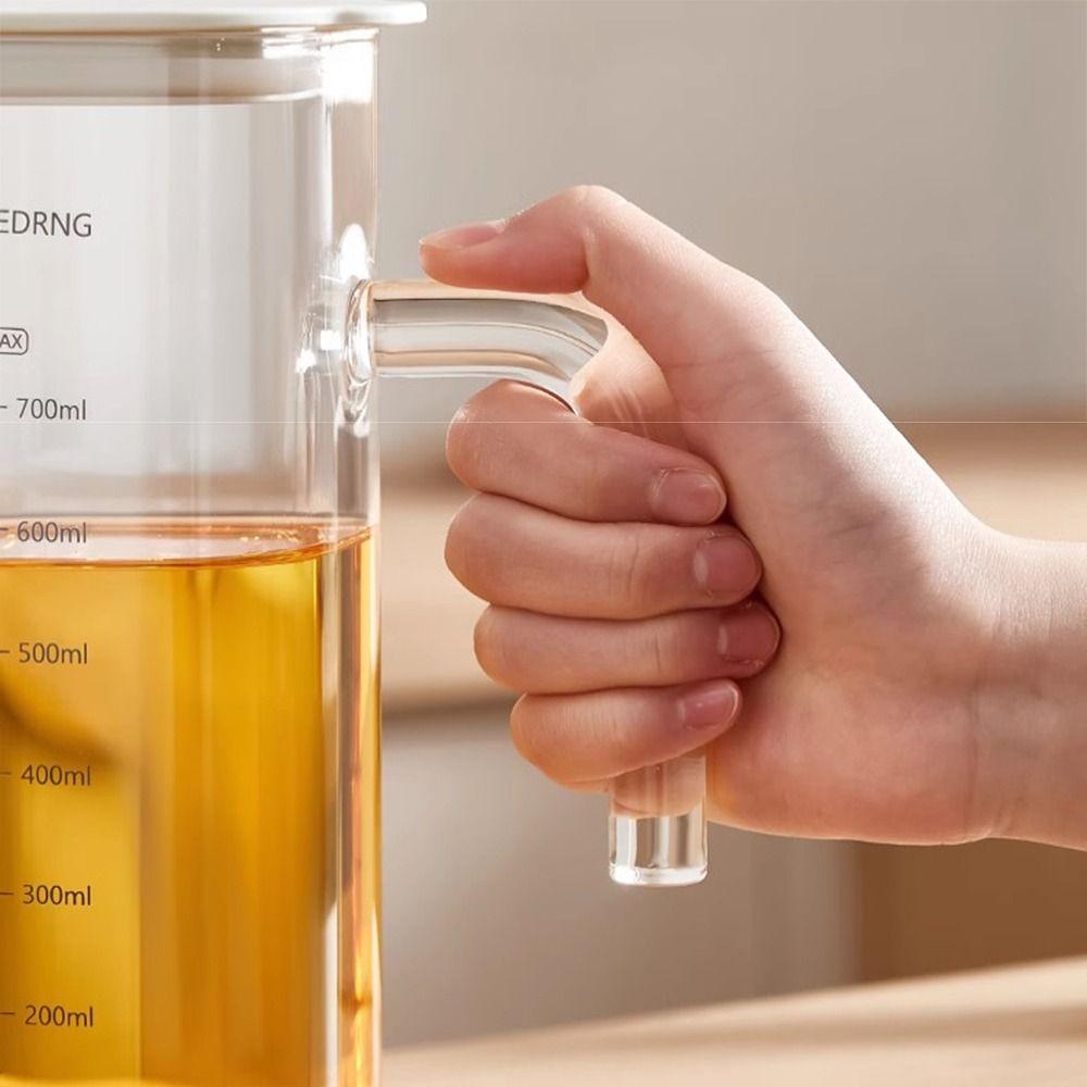 Heat-resistant Glass Oil Bottle Large-capacity Spice Container Cooking Oil Pot Condiment Storage