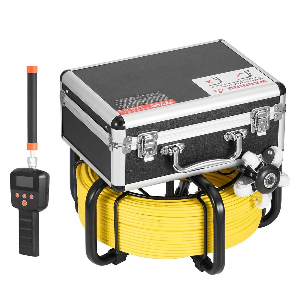 Sewer Camera 98 ft/30 m Self-Leveling Drain Duct Camera with 512Hz Locator