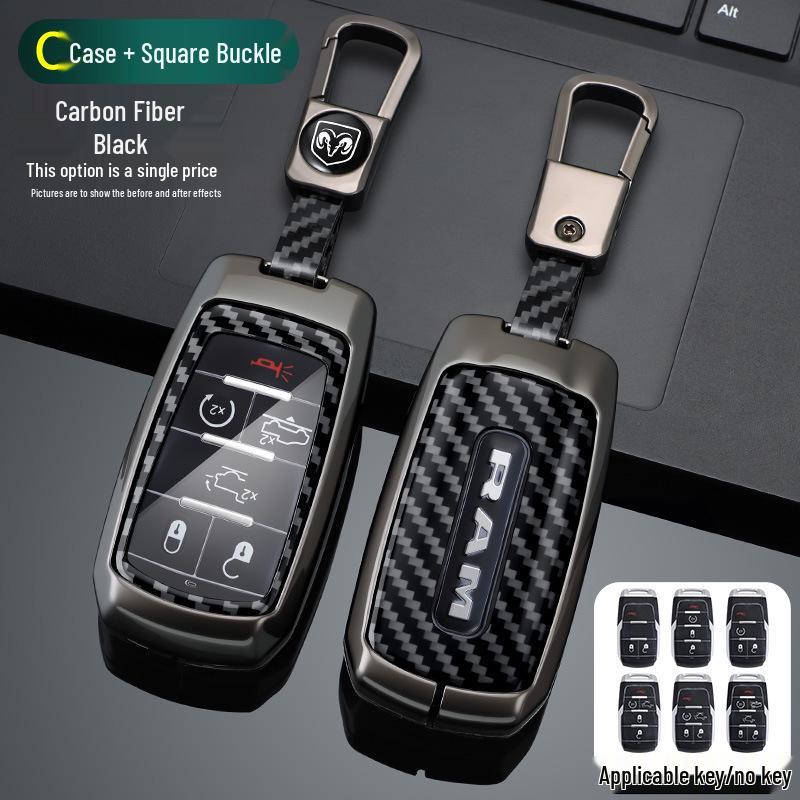 Full-Cover Key Shell for Dodge Journey, RAM 1500/2500/3000, Chrysler