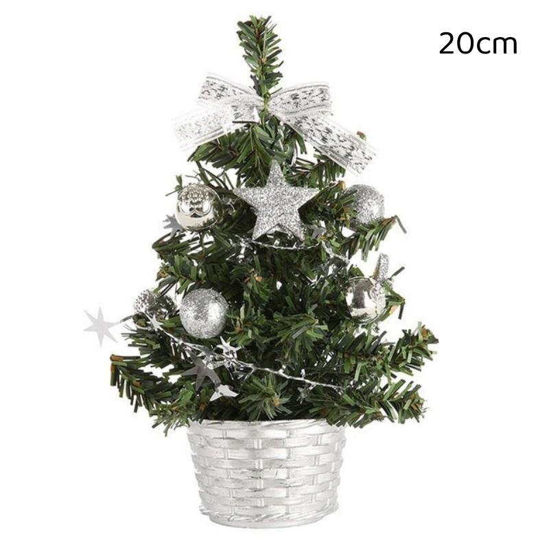 1Pcs 20/30/40Cm Mini Artificial Christmas Tree Pine Needle Tree Mini Xmas Tree Christmas Decor Desktop Ornament New Year Gift