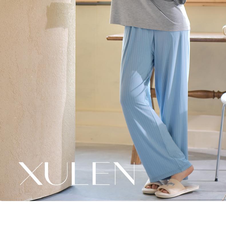Xuan Liang Modal Sleepwear Women's Spring and Autumn Casual Long Sleeve Outable Lazy Style Loose Cool Home Clothing Set