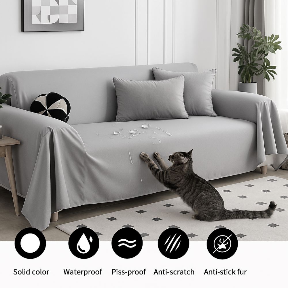 Waterproof Waterproof Sofa Cover Multi-Functional Non-slip Armchair Protector All-Season Anti Cat Scratch Sofa Protective Cover