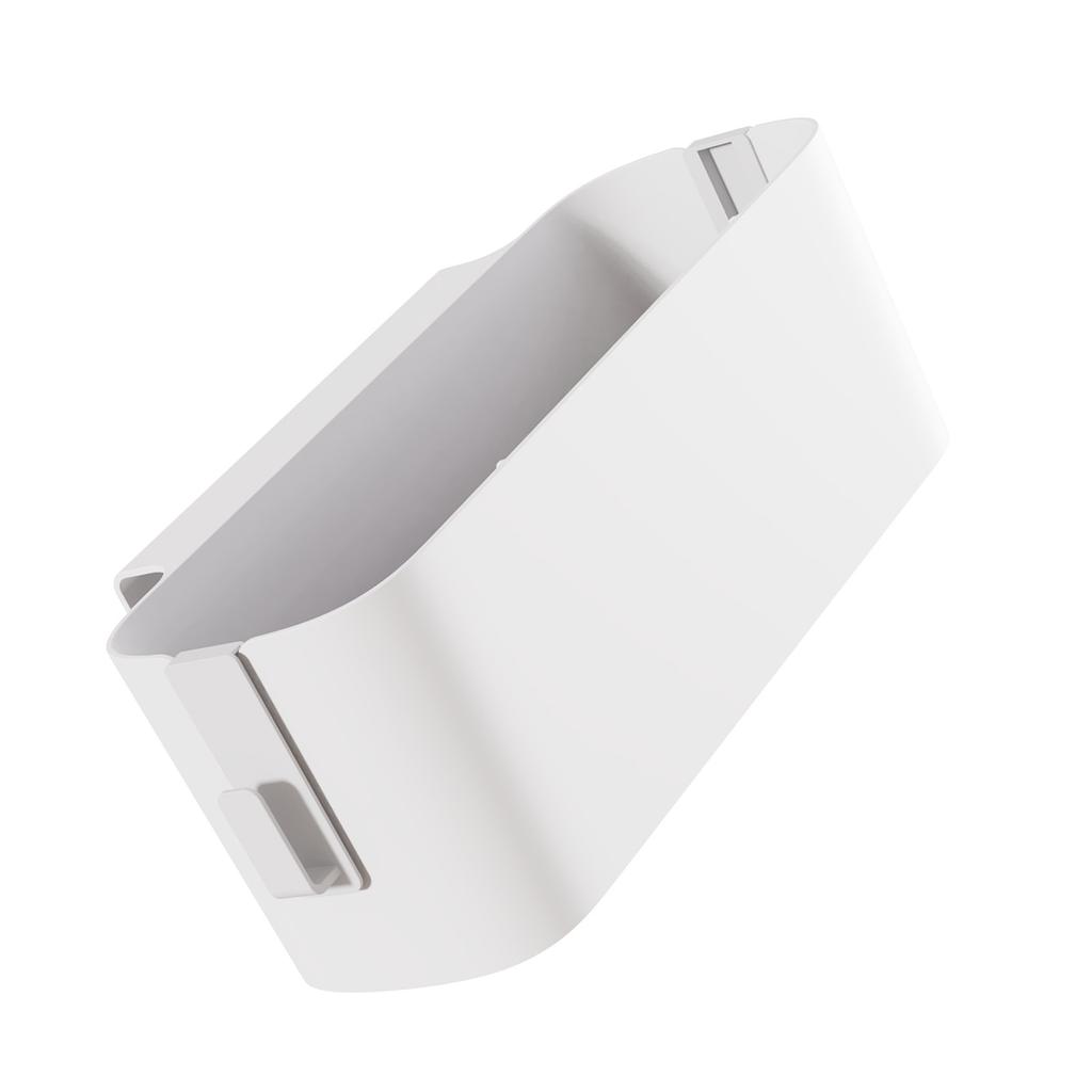 Bedside Storage Basket Hook Hanging Storage Box Rail Organization Shelf for Dormitory Office Living Room White