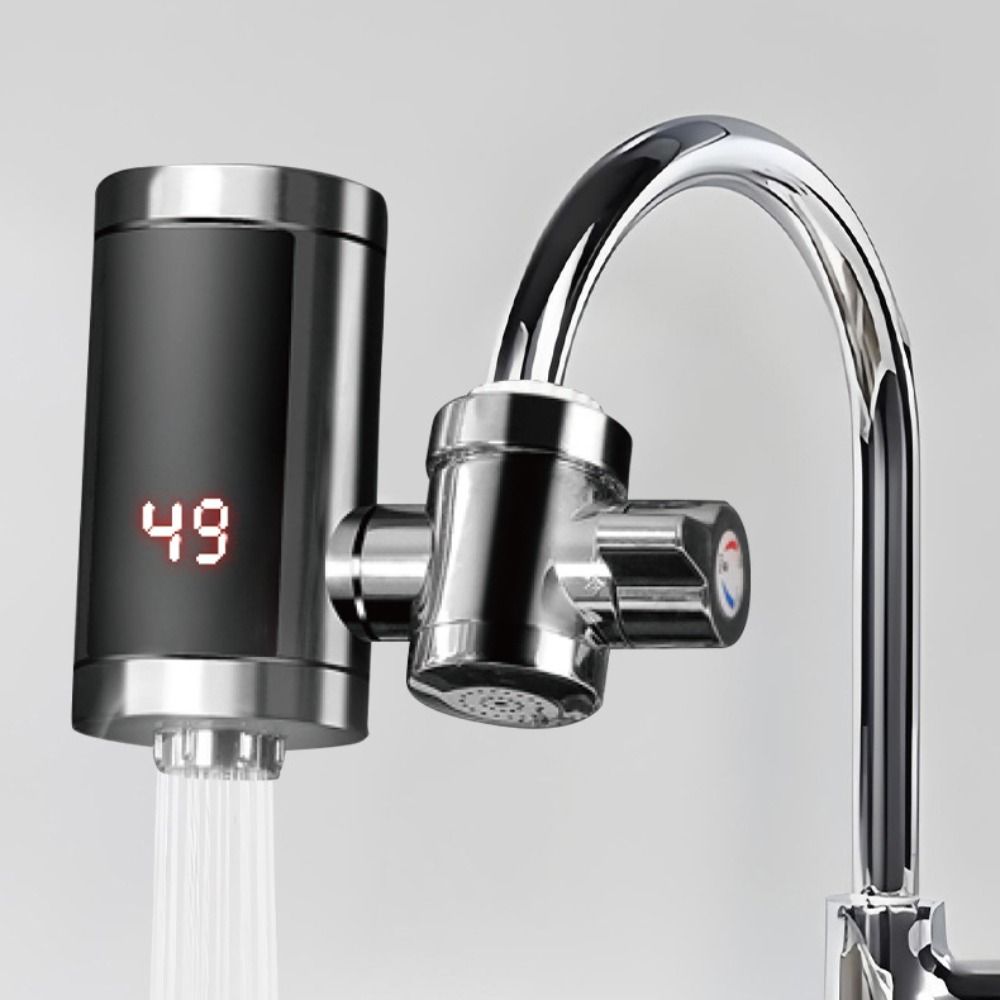 Temperature Display Tankless Heaters Digital Display Heating Faucet Bathroom